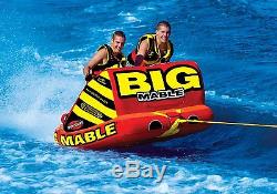 SPORTSSTUFF 53-2213 Big Mabel Double Rider Towable Inflatable Tube with Tow Rope