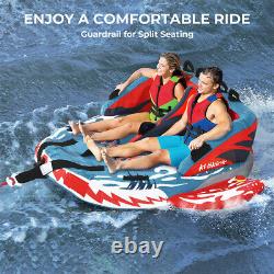 Sable Towable Tube 2-Person withDual Front & Back Tow Points 3 Rider Water Raft