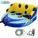 Sable Towable Tube With Dual Front & Back Tow Points, 3 Rider Inflatable Towable