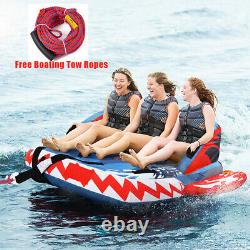 Shark Inflatable Towable Tube Super Thriller 3 Passenger Person Rider Boat Tube