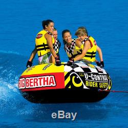 SportsStuff Big Bertha Inflatable Water Tube 1-4 Rider Boat Tow Towable 53-1329