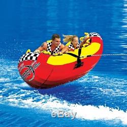SportsStuff Half Pipe Rampage Inflatable Water 2 Rider Tube Boat Towable 53-2155