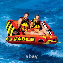 SportsStuff Inflatable Big Mable Sitting Double Rider Towable Boat and Lake Tube