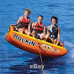 SportsStuff Rockin Super Mable 3 Inflatable Water Tube Boat Tow Towable 53-2263