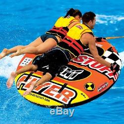 SportsStuff Stunt Flyer Inflatable Water Deck Tube 2 Rider Boat Towable 53-1651