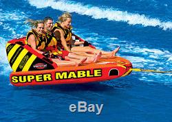 SportsStuff Towable Super Mable 3 Rider Person Inflatable Tow Tube 53-2223