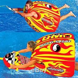 Sports Stuff Sumo Stunt Towable Ski Tube Inflatable Biscuit Boat Ride with Splas