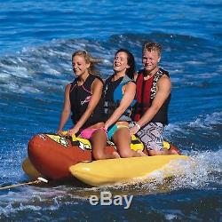 Sportsstuff Hot Dog 3 Person Inflatable Boat Lake Water Towable Tube 53-3060