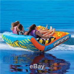 Sportsstuff Inflatable Rock N' Tow 3 Rider Towable Boat and Lake Tube (Open Box)