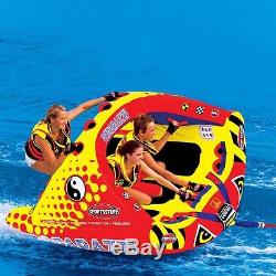 Sportsstuff Poparazzi 3 Rider Inflatable Tube Water Boat Towable 53-1750