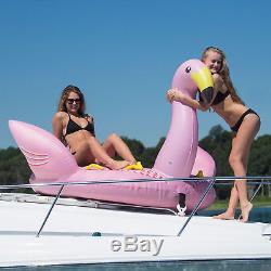 Swimline Solstice Water Sport Inflatable Flamingo 1 to 2 Rider Boat Towable Tube