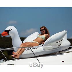 Swimline Solstice Water Sport Inflatable Swan 1 to 2 Rider Boat Towable Tube