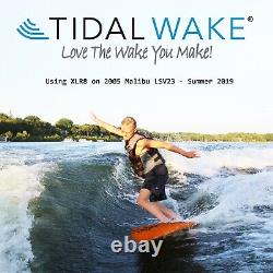 Tidal Wake XLR8 Wake Surf Shaper High Performance, Silver/Red 75633