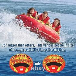 Towable Tube 1-3 Person Rider Inflatable River Raft Tow Boating Watersports Lake