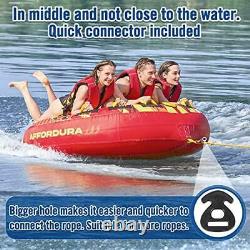 Towable Tube 1-3 Person Rider Inflatable River Raft Tow Boating Watersports Lake