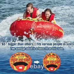 Towable Tube Inflatable 1-2 Person Rider Water Boating River Lake Watersports