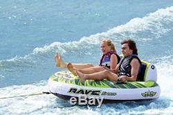Towable Water Tube Inflatable Boat 2 Person New Ski Tow Raft Float Tubing Sport