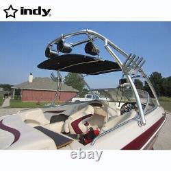 Tower Pkg Indy Liquid boat wakeboard tower anodized + flat tower bimini top