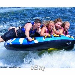 Tube Towable Water Inflatable 4 Person Boat Rider Raft Sea Float Game Airhead