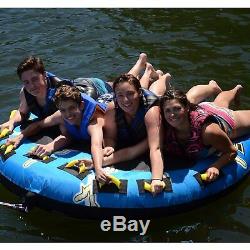Tube Towable Water Inflatable 4 Person Boat Rider Raft Sea Float Game Airhead