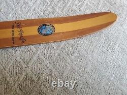 Vintage 67 CYPRESS GARDENS Dick Pope Jr Slalom Single Wood Water Ski As Is Read