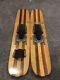 Vintage Amf Voit Trick Water Skis Wood See The Photos