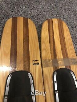 Vintage AMF Voit Trick Water Skis Wood See The Photos