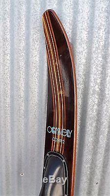 Vintage Art Deco Connelly Comp 2 Wood Water Ski 63' With Original 70's Ski Bag