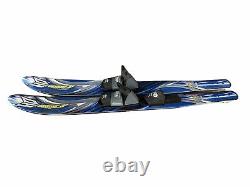 Vintage Blue HO Formula Super V Bottom Water Skis HO 66 Bindings 169cm 66.5