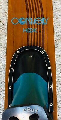 Vintage Connelly Hook Mahogany Wood Inlay Slalom Water Ski 69