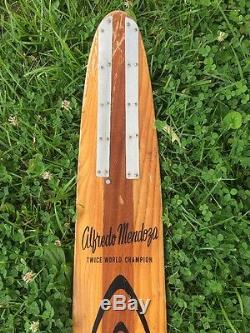 Vintage Cypress Garden Water Skis salon Alfredo Mendoza Slalom FAST SHIP