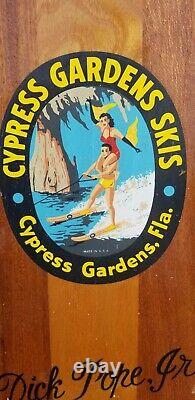 Vintage Cypress Gardens Dick Pope Jr Slalom Water Ski XLINT Cond 68 Long