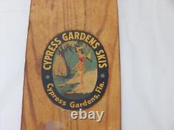 Vintage Cypress Gardens Skis Lil Monster Slalom Wood Water Ski 66