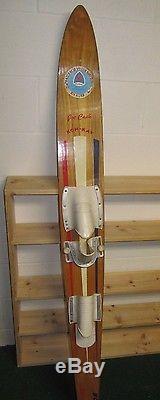 Vintage Hedlund Joe Cash Kon Kav Wood Slalom Ski