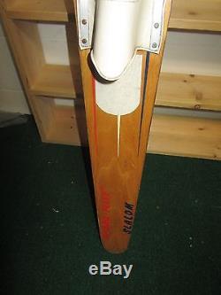 Vintage Hedlund Joe Cash Kon Kav Wood Slalom Ski