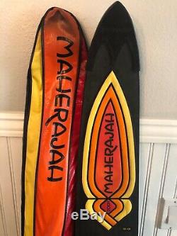 Vintage Maherajah Slalom Water Ski 67 165cm with Original Bag & Ski Vest Size M