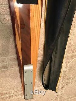 Vintage Maherajah Wood Slalom Water Ski 66.5 withBindings and Case