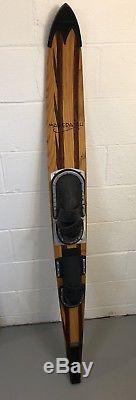 Vintage Maherajah Wood Water Ski 66 (165 Cm) & Original Case