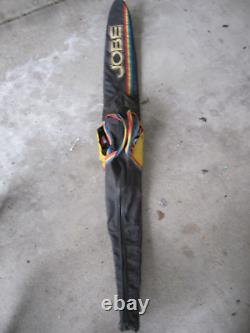 Vintage Mid 1980s JOBE Spectra V Slalom Honeycomb Core Water Ski, Bag & Gloves