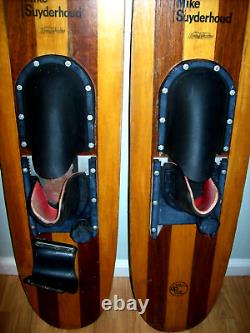 Vintage Mike Suyderhaud Trick Stix Wooden Trick Water Skis Australia