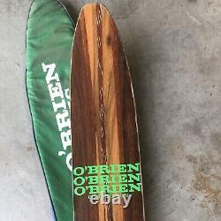 Vintage O'Brien Comp 64 Wood Slalom Ski Waterski With Case