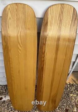 Vintage Pair of 41.5 Wood Water Skis By Cut'n Jump Great used cond. HTF