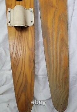 Vintage Set of Wooden 65 Long Wizard Combo Water Skis