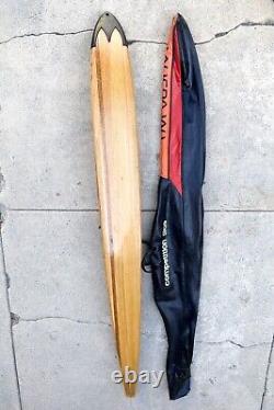 Vintage Wood Maharajah Water Ski Competition Slalom Single + Bag RARE 165cm 65