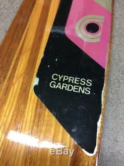Vintage Wood Wooden Cypress Gardens Diamondback Slalom Water Ski 66