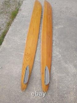 Vintage Wooden Water Skis 67 Long