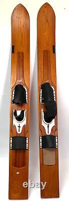 Vintage Wooden Water Skis FEATHER GLIDE, Lakeland Ski Shop Elisnor CA, Rare