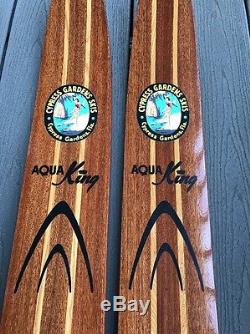 Vintage pair of Aqua King Water Skis Cypress Gardens AMAZING