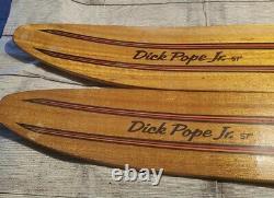 Vintage water skis cypress gardens Dick Pope Jr. 57 wooden water skis