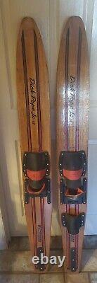 Vintage water skis cypress gardens Dick Pope Jr. 57 wooden water skis